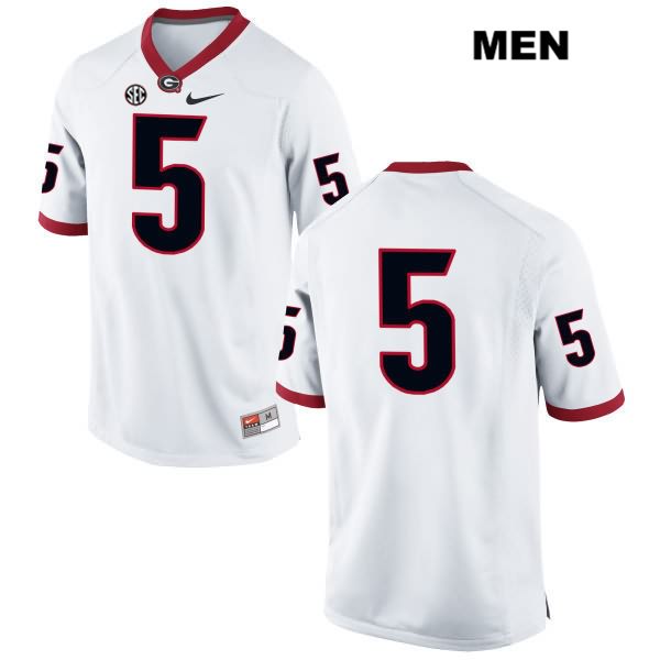 Georgia Bulldogs Men's Julian Rochester #5 NCAA No Name Authentic White Nike Stitched College Football Jersey OVS2156JF